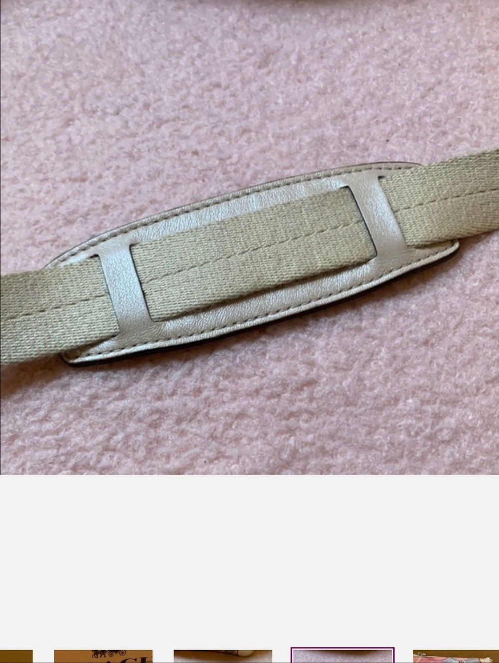 Coach Scarf Print Swingpack Rose Gray Crossbody Bag - Picture 8 of 11